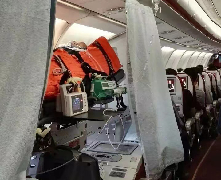 巴东县跨国医疗包机、航空担架